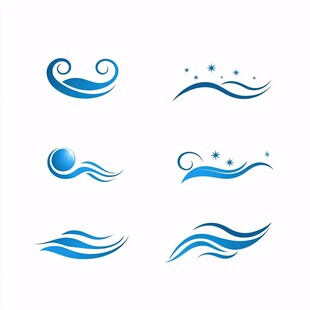 海浪浪花水花logo