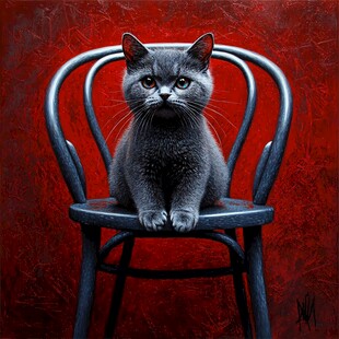 创意写实猫当代装饰画