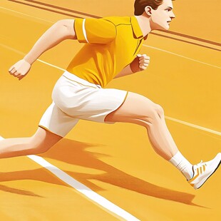 原创插画运动员