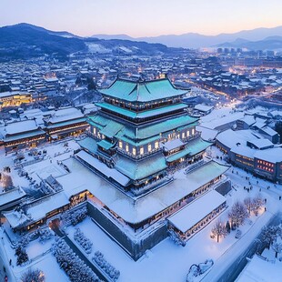 雪后琉璃顶