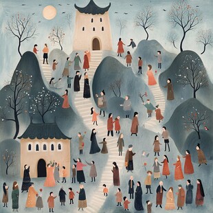 中央民族大学插画