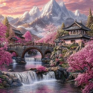 粉色的奇幻风景