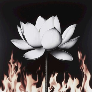 莲花灯插画