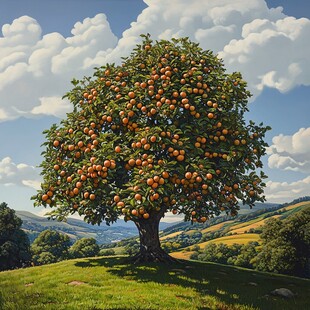 3d立体画苹果树