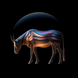 动物创意炫光效果