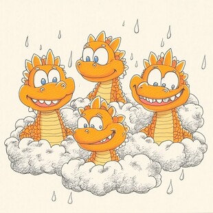 微信移动端卡通龙素材