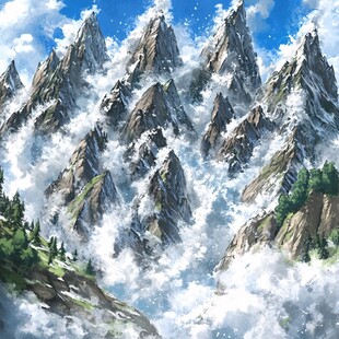 雪山原画