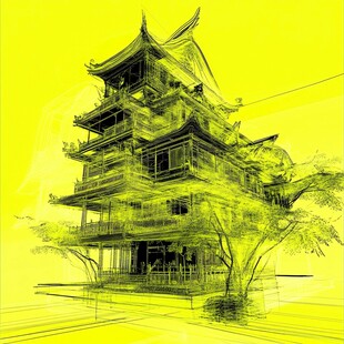 超然楼线稿