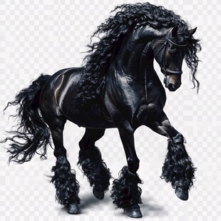 写实艺术风格青铜马