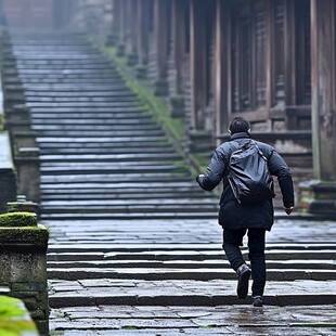 石板路游客
