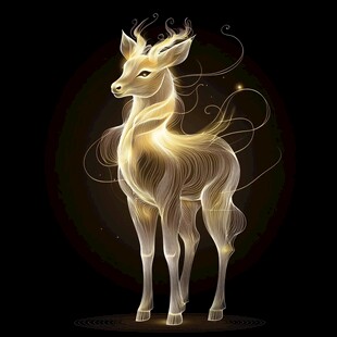 卡通唯美梦幻鹿