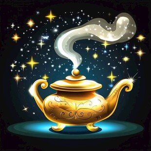 金色阿拉丁神灯