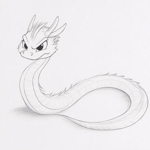 萌萌哒手绘龙