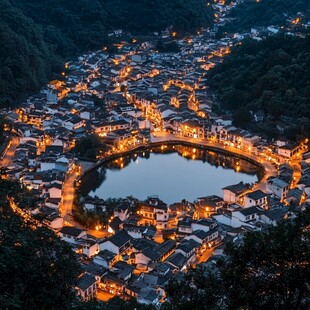 篁岭夜景