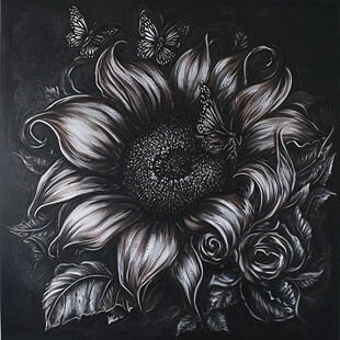 葵花艺术画