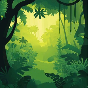 雨林插画