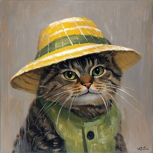 猫咪水粉画