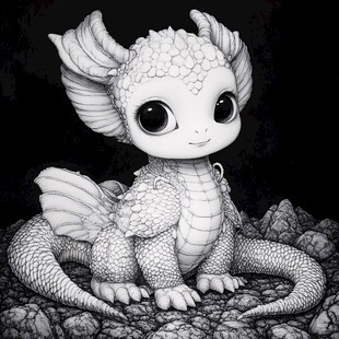 原创手绘龙娃娃
