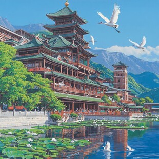 纳西族城市插画