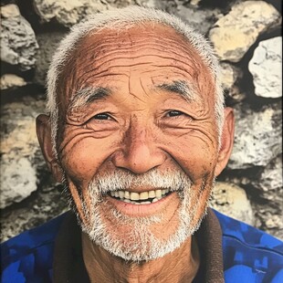 淳朴笑脸