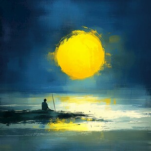 孤舟插画