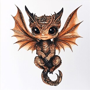 原创手绘龙娃娃