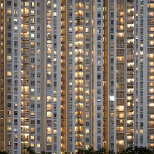 居住楼居民楼夜景