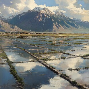 风景厚涂