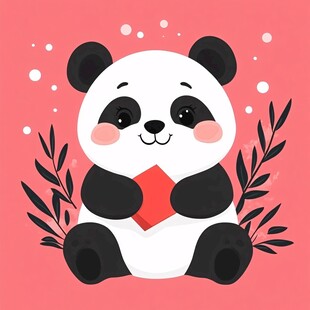 扁平风熊猫