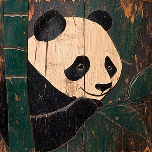 熊猫壁画