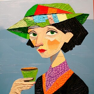 抽象采茶女