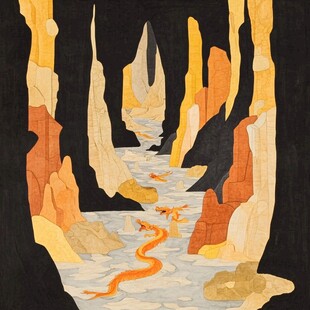 瞿塘峡插画