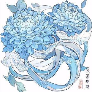 牡丹文创插画