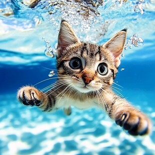 猫咪学潜水