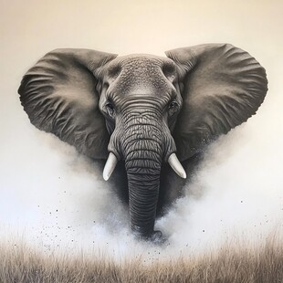 写实风大象