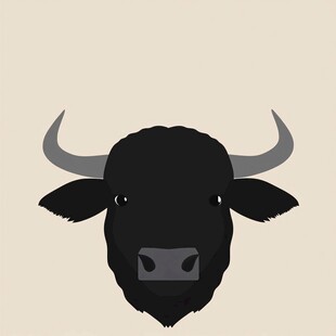 简约牛形象