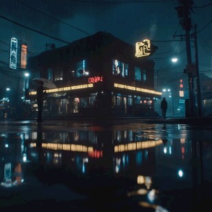 雨夜街头