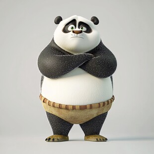 霸气熊猫健身形象