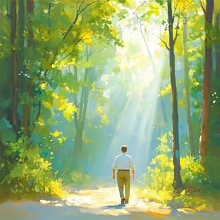 向着阳光行走的人