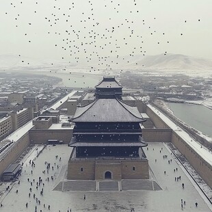 定鼎门雪景