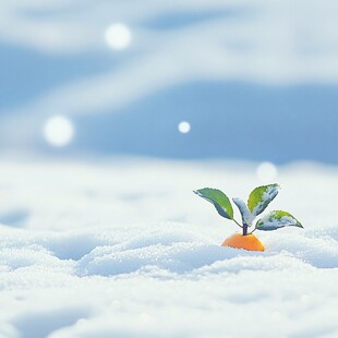 雪地里一棵草