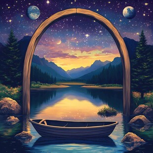 星月河幻想插画