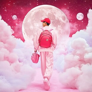 粉红色的超现实主义奇幻