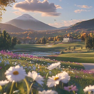 唯美花田场景