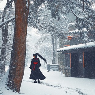 汉服雪景