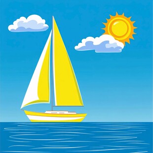 扬帆远航手绘