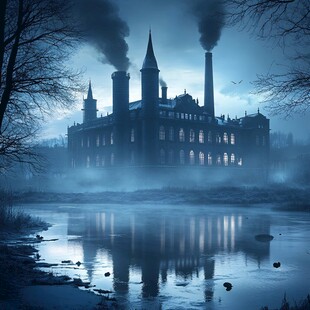 超现实的城堡与水