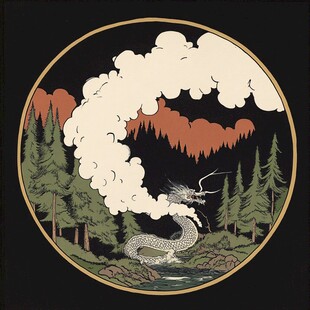 圆形龙插画