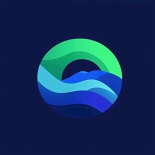 蜿蜒的河流logo