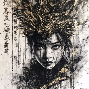 灵气灵动大气笔触肌理